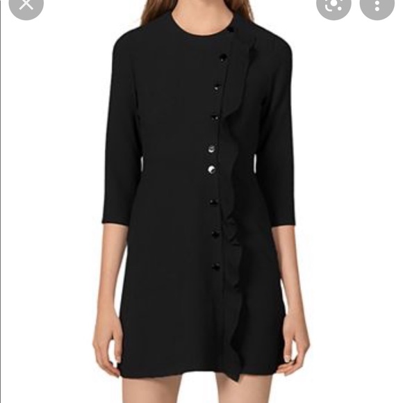 🖤Sandro Paris Carra dress with side pleaded - Picture 4 of 8